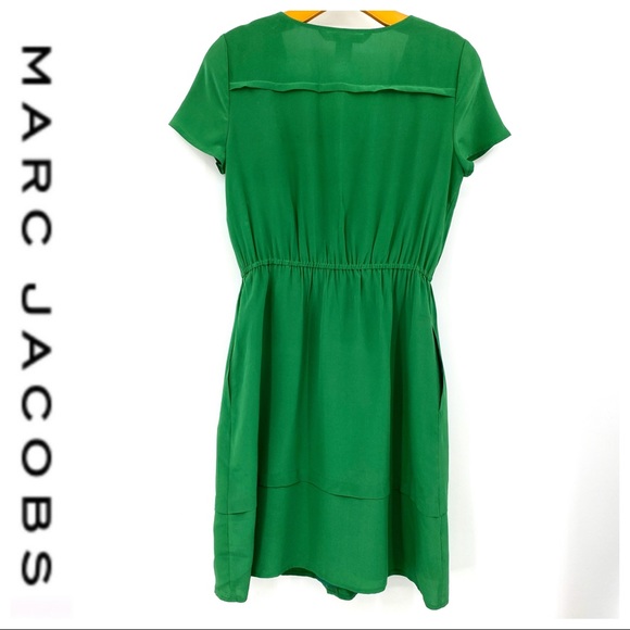💕SALE 💕 Marc by Marc Jacobs Mariko Green Silk Dress - Picture 4 of 8